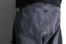 “Re:make “murky panel straight black denim pants