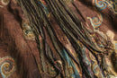 mulch pattern sheer fringe shirt