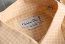 90's Christian Dior pale color S/S check shirt