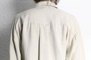 ecru silk utility L/S shirt