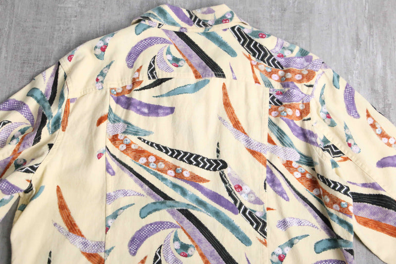 “CHICO'S” geometric-dyed lightweight tracker jacket