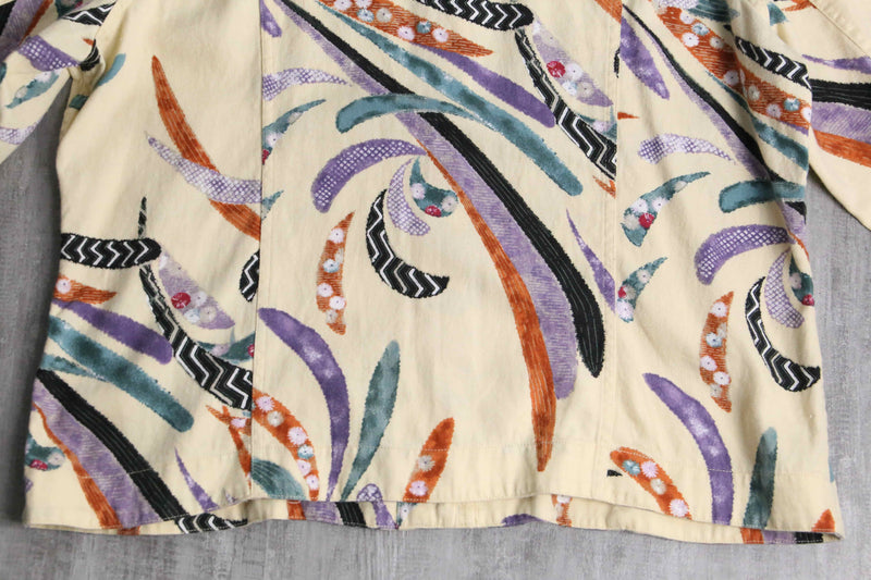 “CHICO'S” geometric-dyed lightweight tracker jacket