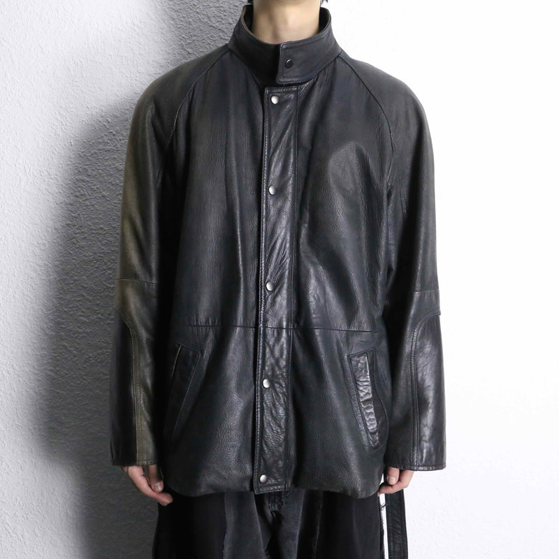 “SAXONY” hush belted leather jacket