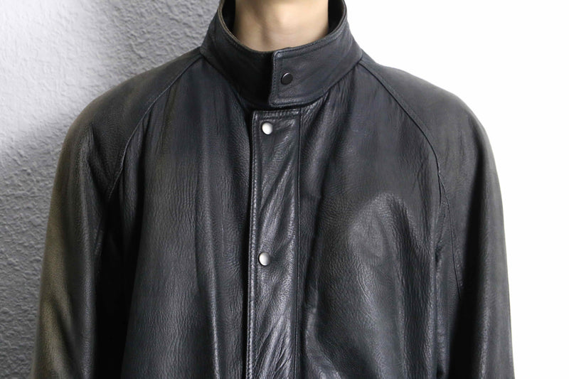 “SAXONY” hush belted leather jacket