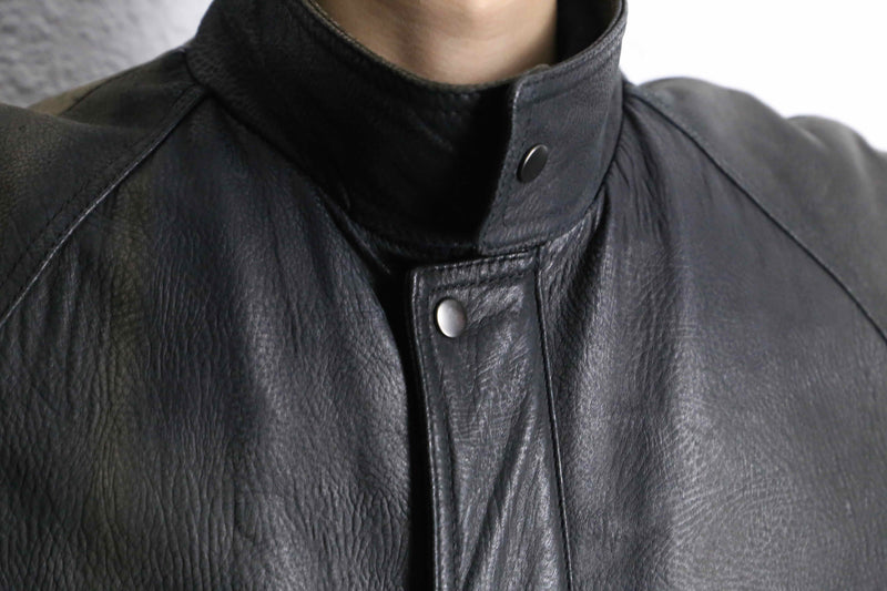 “SAXONY” hush belted leather jacket