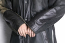 “SAXONY” hush belted leather jacket