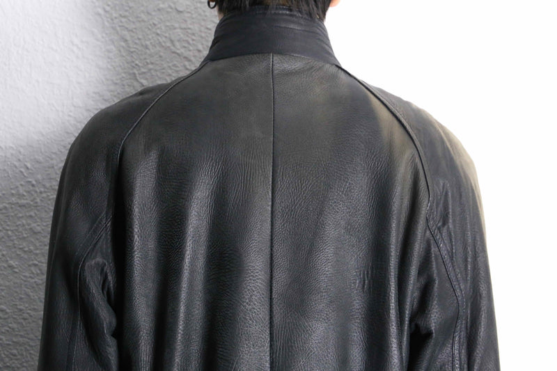 “SAXONY” hush belted leather jacket