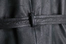“SAXONY” hush belted leather jacket