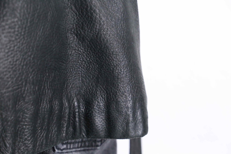 “SAXONY” hush belted leather jacket