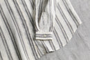 linen poly stripe raglan sleeve shirt