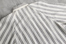 linen poly stripe raglan sleeve shirt