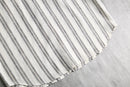 linen poly stripe raglan sleeve shirt