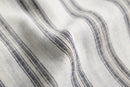 linen poly stripe raglan sleeve shirt