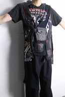 "Re:make" leather docking stitch Tee