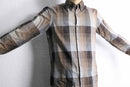 “BOSS HUGO BOSS” check pattern button down shirt
