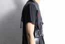 "Re:make" leather docking stitch Tee