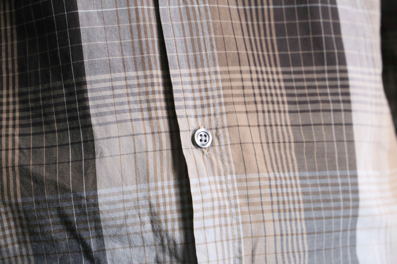 “BOSS HUGO BOSS” check pattern button down shirt