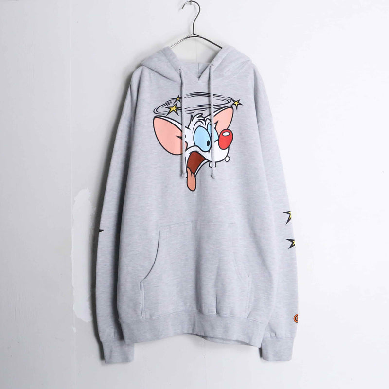 "Pinky & the Blain" printed hoodie