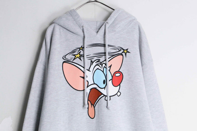 "Pinky & the Blain" printed hoodie