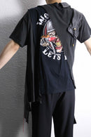 "Re:make" leather docking stitch Tee