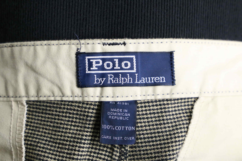 “Polo by RL” woven check cotton trousers