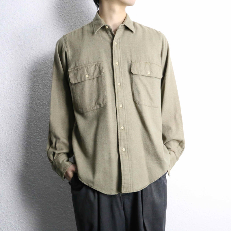 “Calvin Klein” khaki color work motif shirt