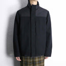 2000's BANANA REPUBLIC melton wool stand collar double zip jacket