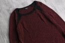 bicolor skinny knit tops