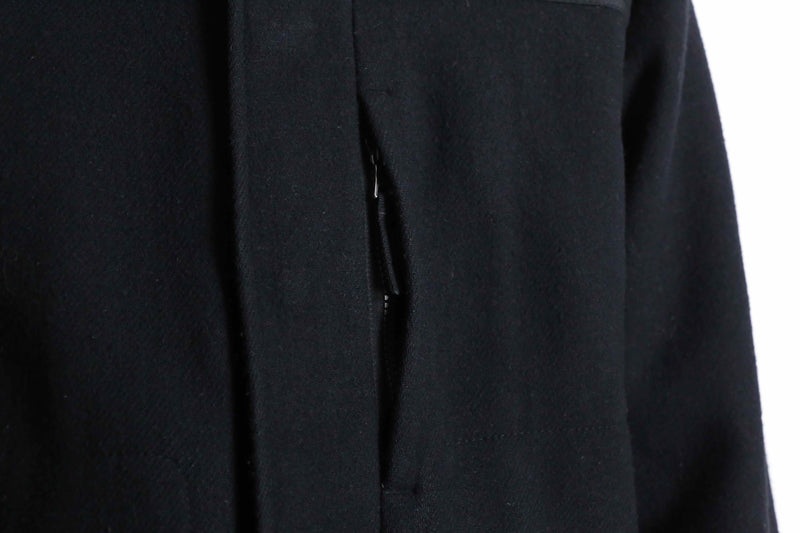 2000's BANANA REPUBLIC melton wool stand collar double zip jacket