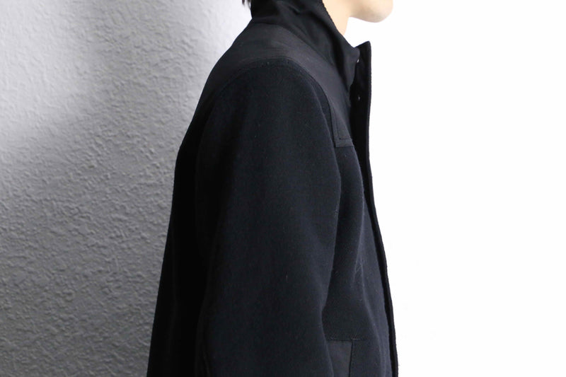 2000's BANANA REPUBLIC melton wool stand collar double zip jacket