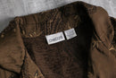 90-00's "chico’s" brown paisley emb short jacket