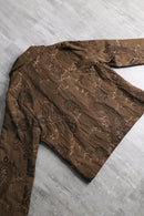 90-00's "chico’s" brown paisley emb short jacket