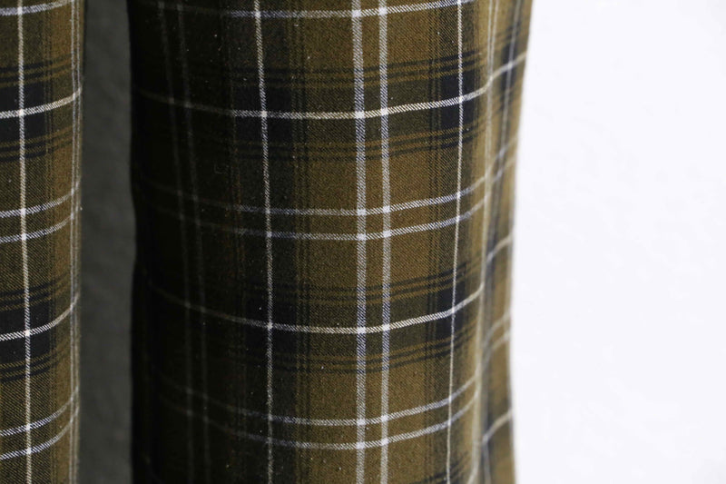 brown check wide easy pants