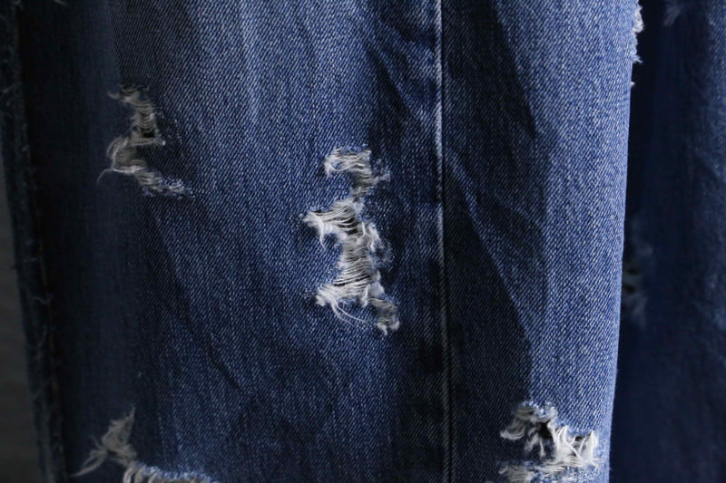 "Re:make" extra wide buggy denim pants