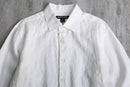 “MICHEAL KORS” white jacquard linen shirt