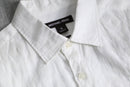 “MICHEAL KORS” white jacquard linen shirt