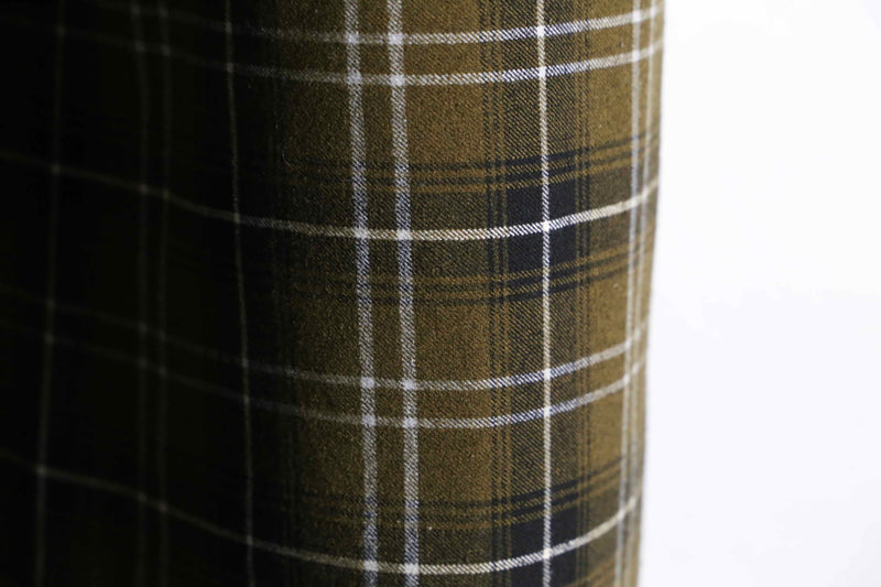 brown check wide easy pants