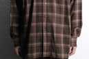 "Pierre Cardin" chocolate brown tartan check shirt