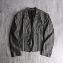 metallic check double spencer jacket