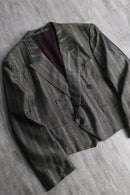 metallic check double spencer jacket