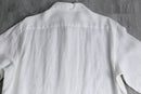 “MICHEAL KORS” white jacquard linen shirt