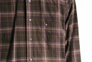 "Pierre Cardin" chocolate brown tartan check shirt