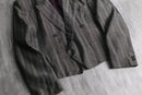 metallic check double spencer jacket