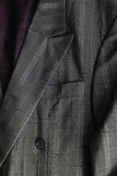 metallic check double spencer jacket