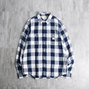 “DENIM ＆ SUPPLY” block check gauze shirt