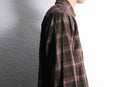 "Pierre Cardin" chocolate brown tartan check shirt