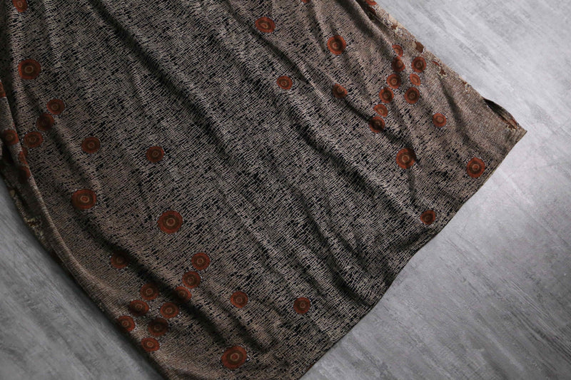 PRONTI all over pattern open collar S/S shirt