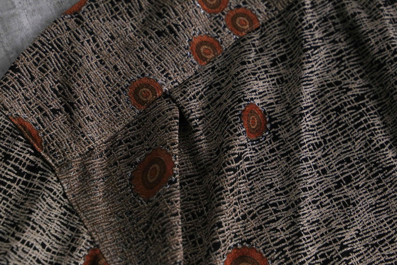 PRONTI all over pattern open collar S/S shirt