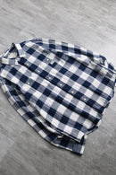 “DENIM ＆ SUPPLY” block check gauze shirt