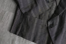 metallic check double spencer jacket